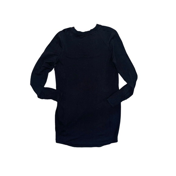 ATHLETA Balance Dress ST Small Tall S T | Black Sweatshirt Dress - Picture 3 of 7